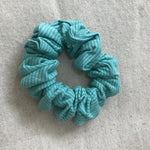 turquoise with white stripe Scrunchie