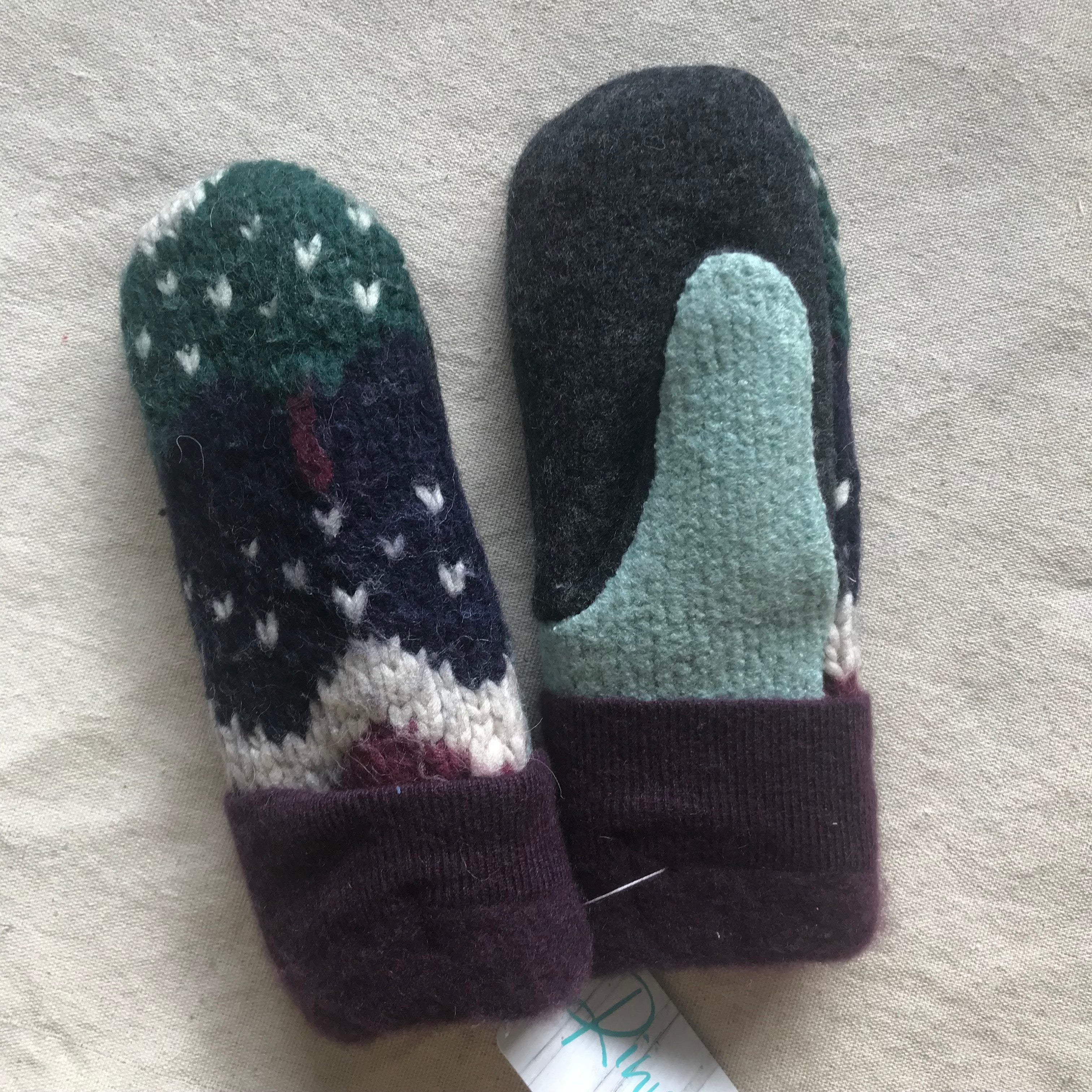 recycled wool mitts #11