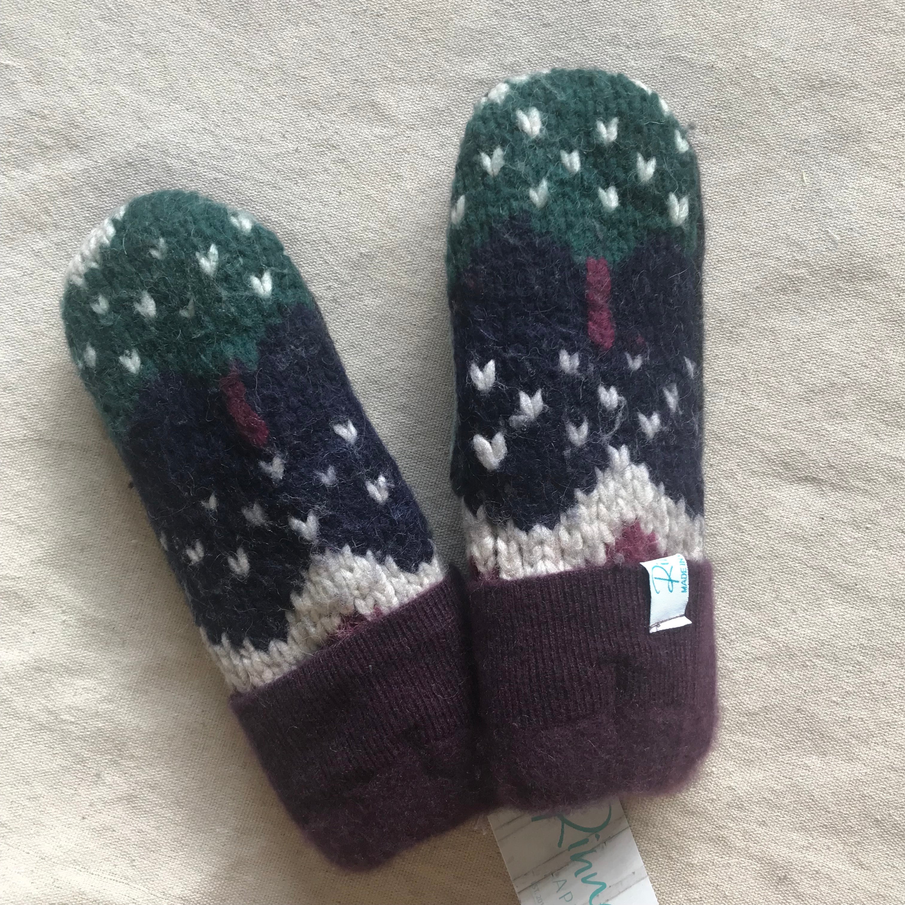 recycled wool mitts #11