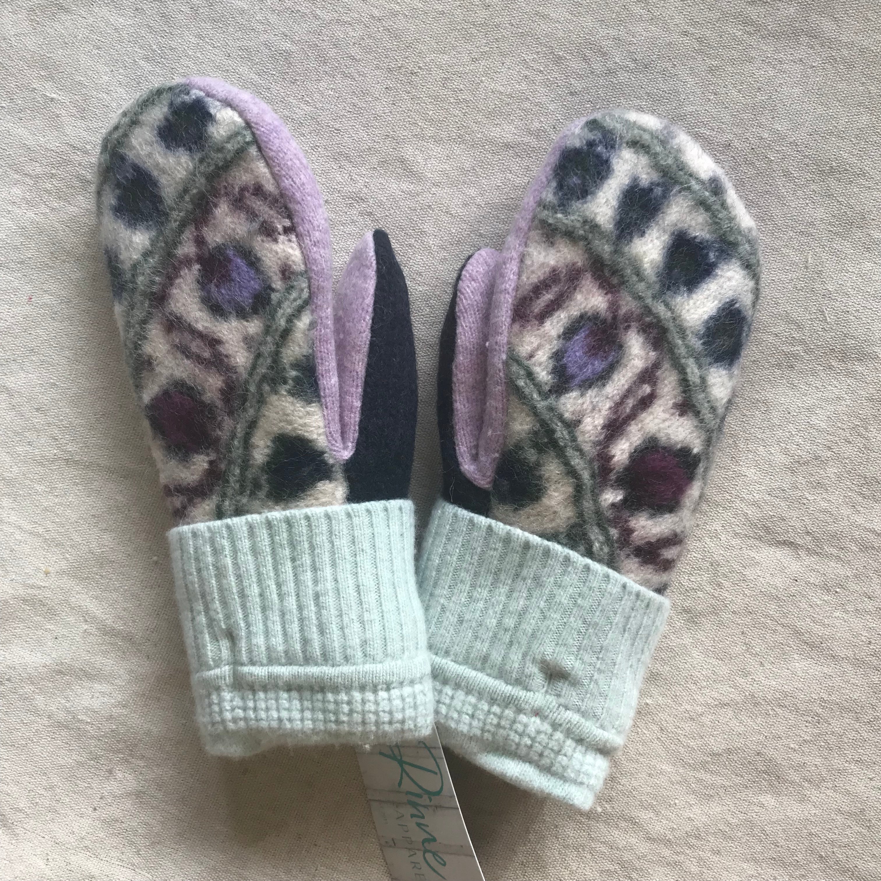 recycled wool mitts #15