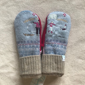 recycled wool mitts #16