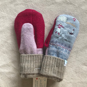 recycled wool mitts #16