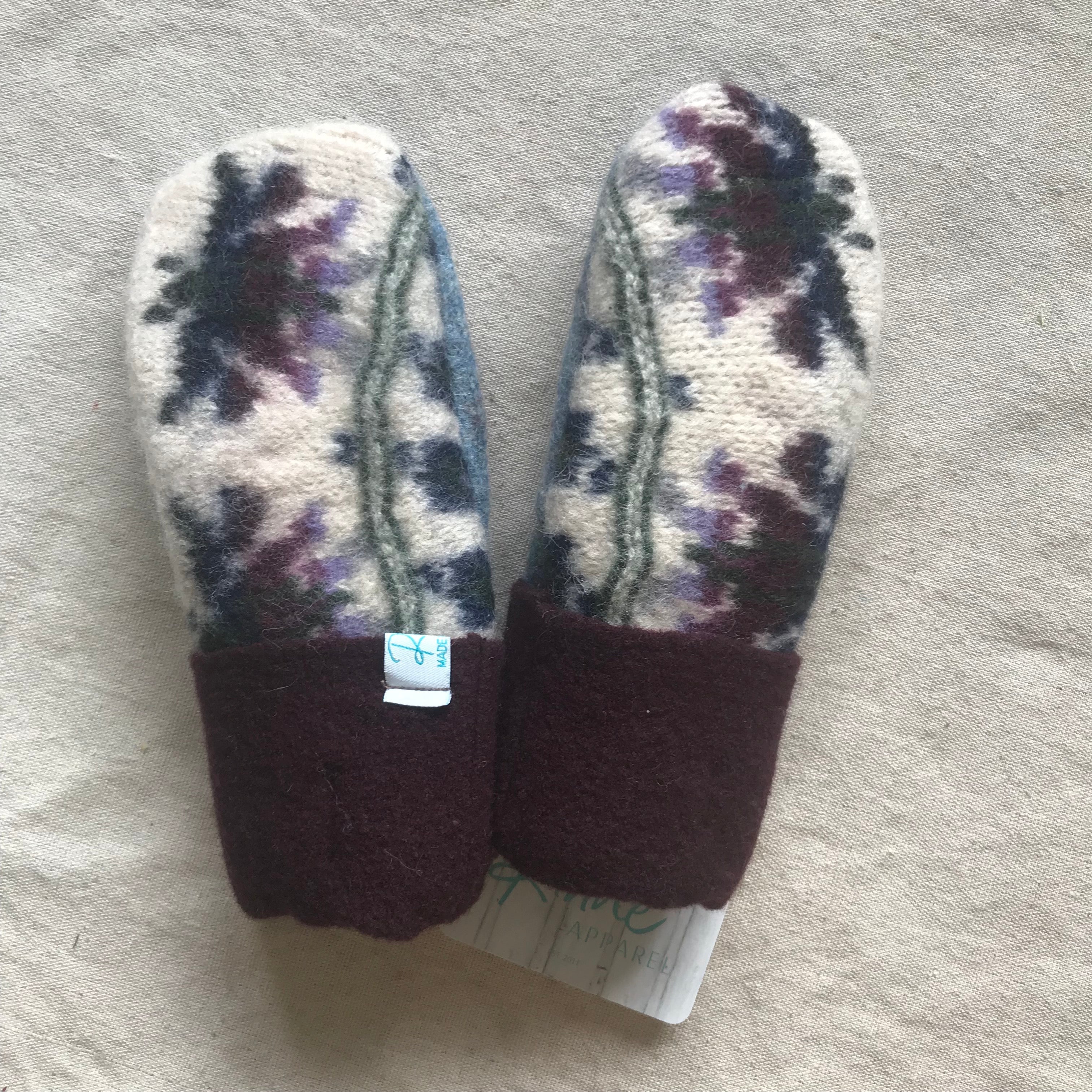 recycled wool mitts #19