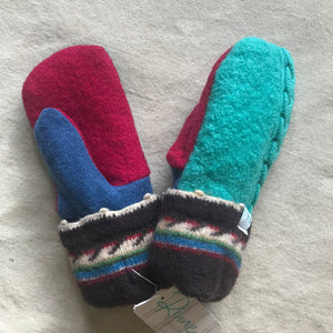 recycled wool mitts #26