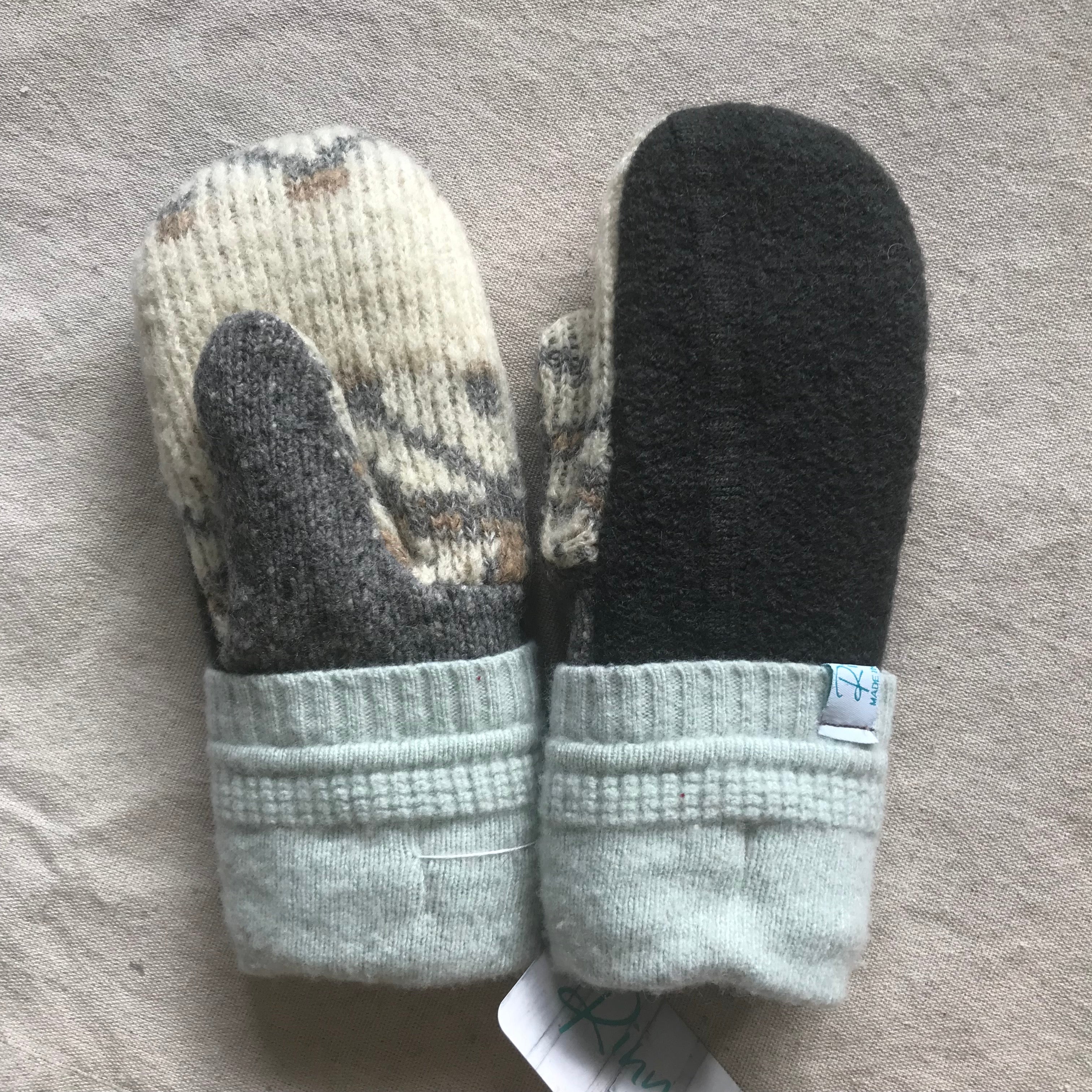 recycled wool mitts #27