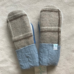 recycled wool mitts #28