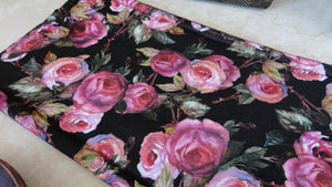 black and pink roses Heavy duty Hotpad Single Casserole Size