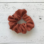 rust orange heavier silky polyester Scrunchie