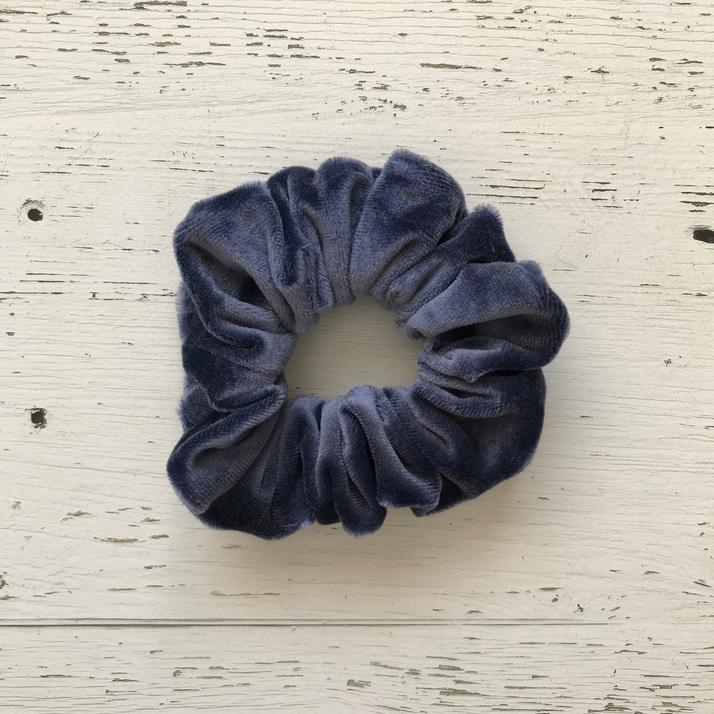 indigo blue purple velvet Scrunchie