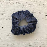 indigo blue purple velvet Scrunchie