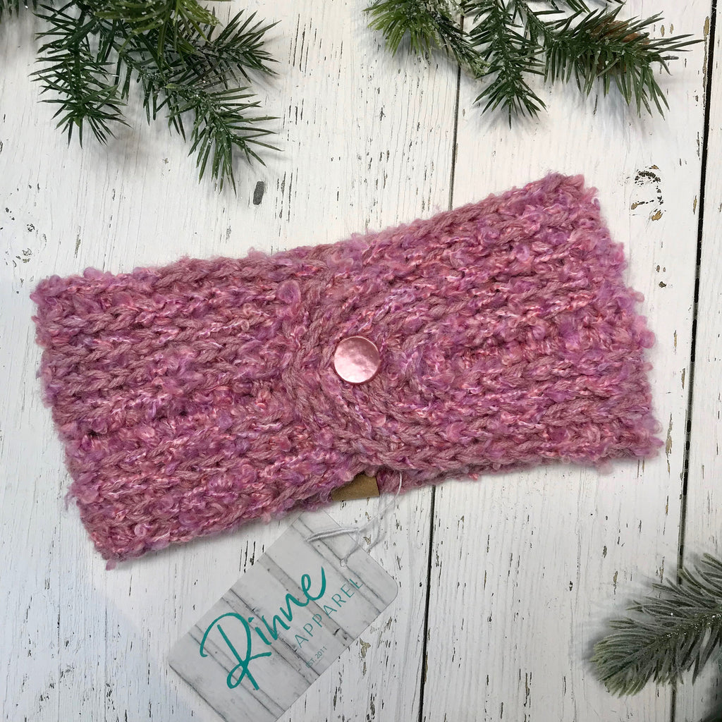 bubble gum pink fuzzy boucle Twist Headband SALE