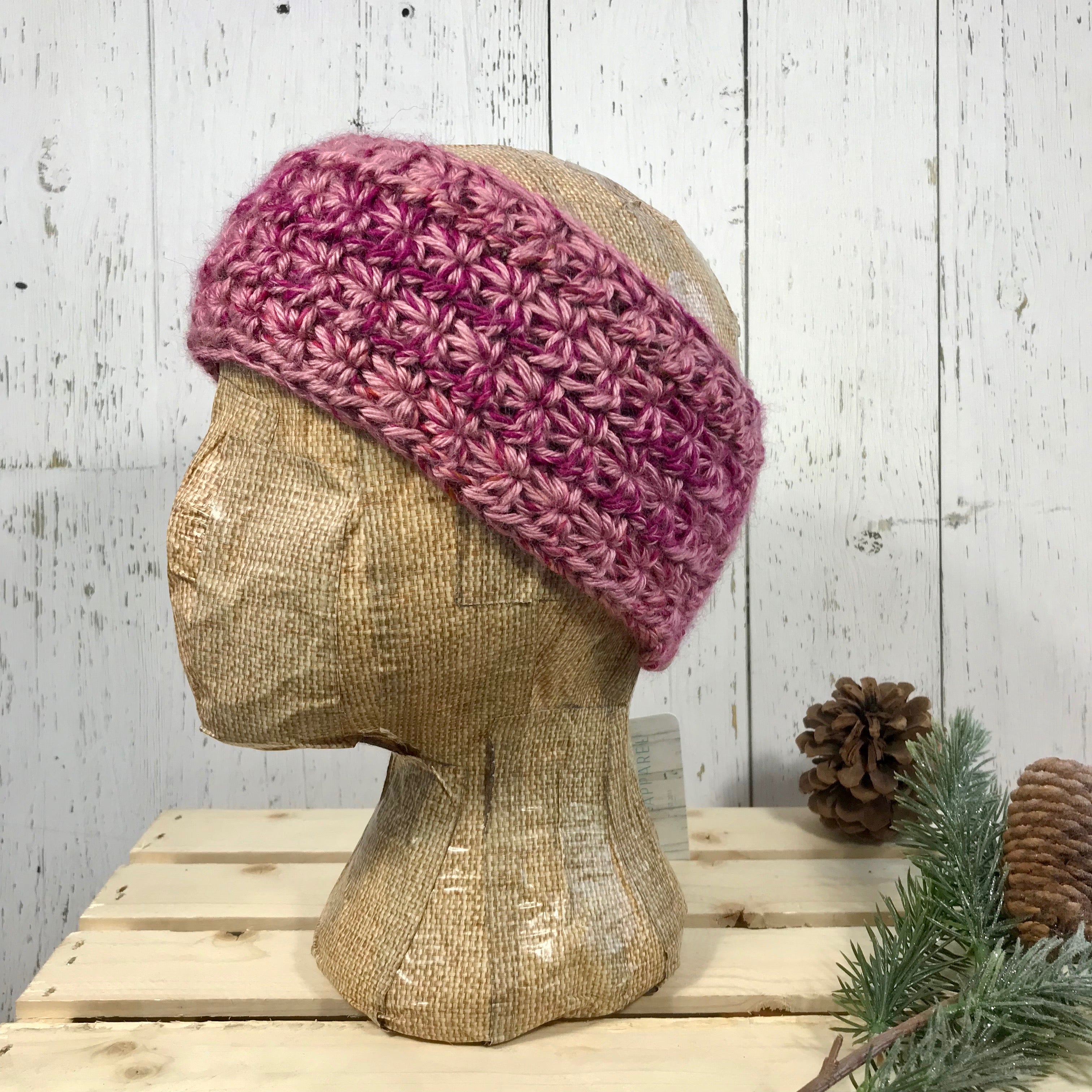 dusty rose, pink, brown Star Headband SALE